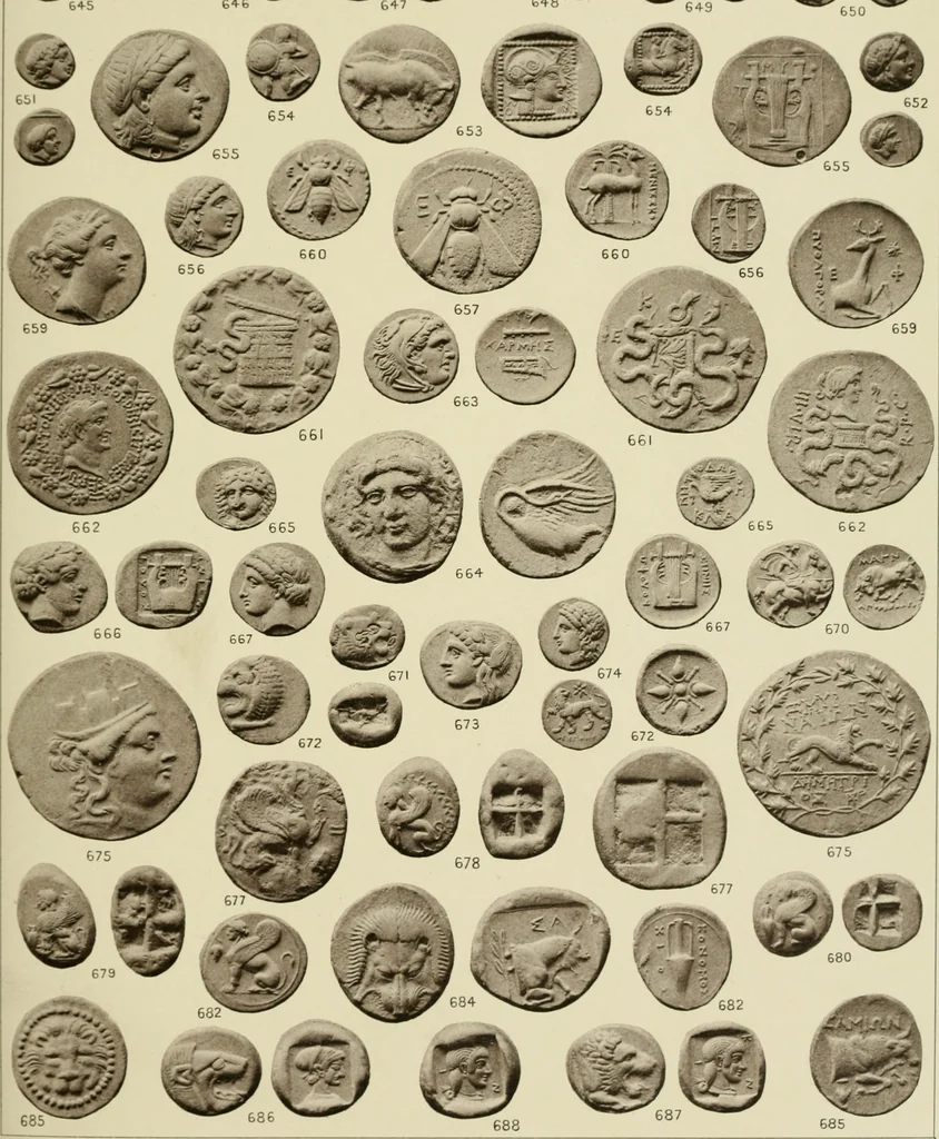 An illustration from Greek coins and their parent cities, 1902, leaf 184