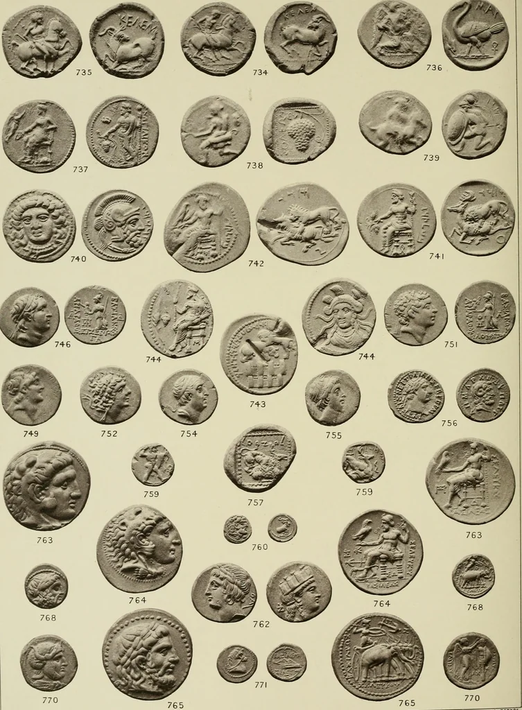 An illustration from Greek coins and their parent cities, 1902, leaf 203