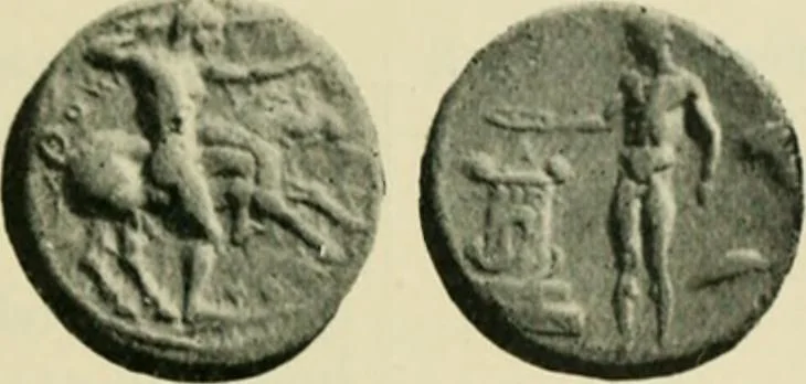 An illustration from Greek coins and their parent cities, 1902, leaf 244