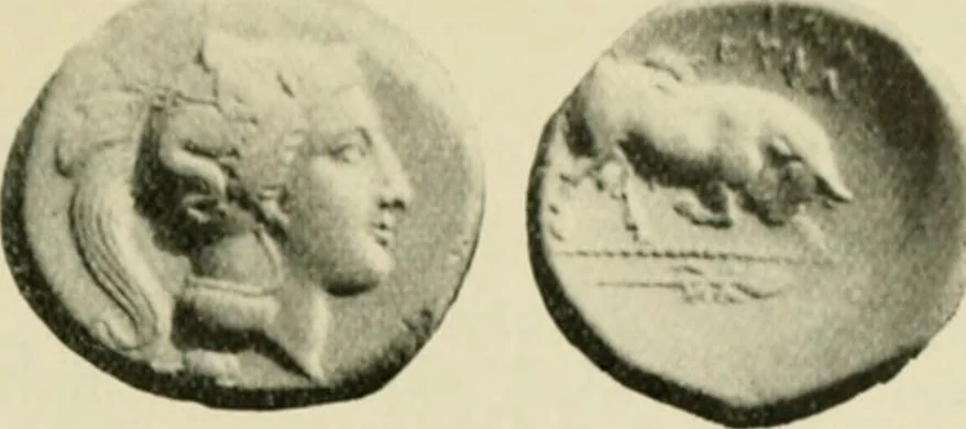 An illustration from Greek coins and their parent cities, 1902, leaf 50