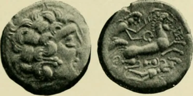 An illustration from Greek coins and their parent cities, 1902, leaf 556