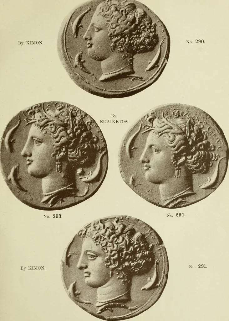 An illustration from Greek coins and their parent cities, 1902, leaf 6