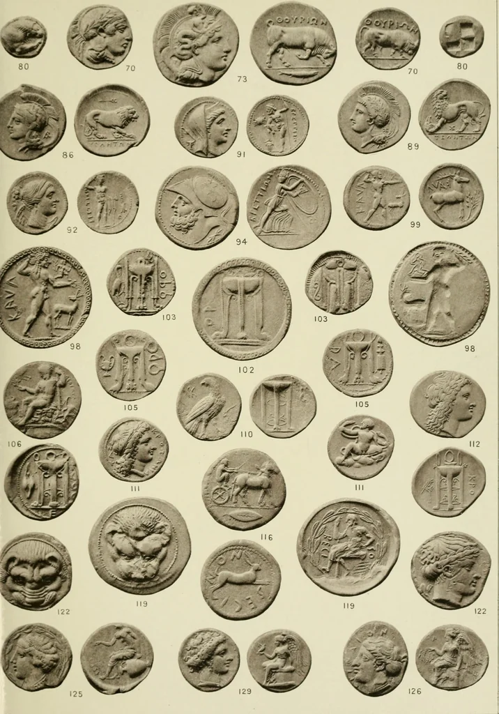 An illustration from Greek coins and their parent cities, 1902, leaf 64