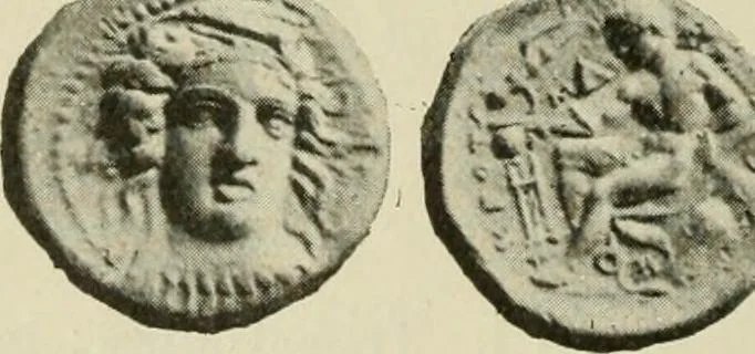 An illustration from Greek coins and their parent cities, 1902, leaf 73