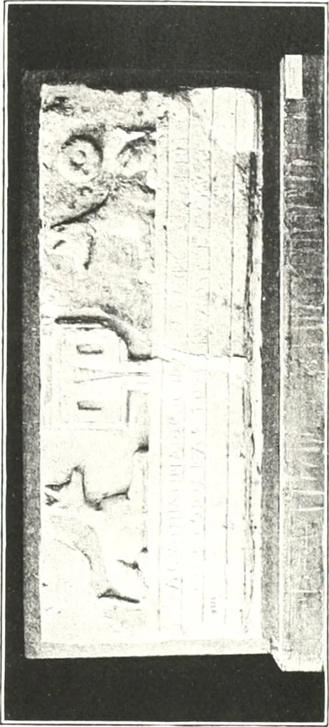 An illustration from Greek inscriptions, 1905, leaf 185