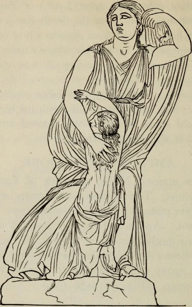 An illustration from Greek mythology systematized, 1880, leaf 196