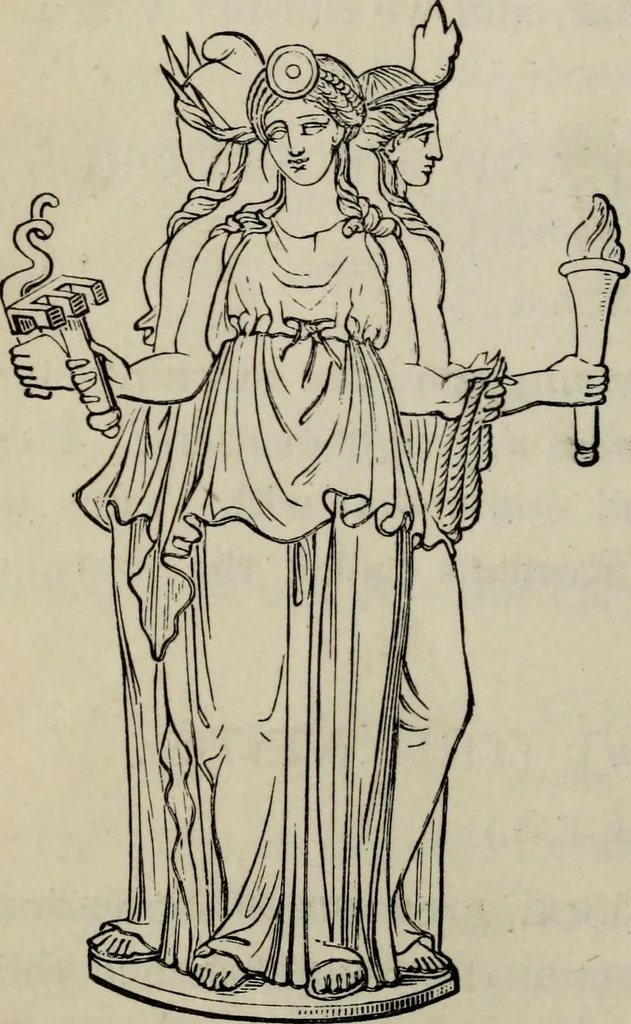 An illustration from Greek mythology systematized, 1880, leaf 264
