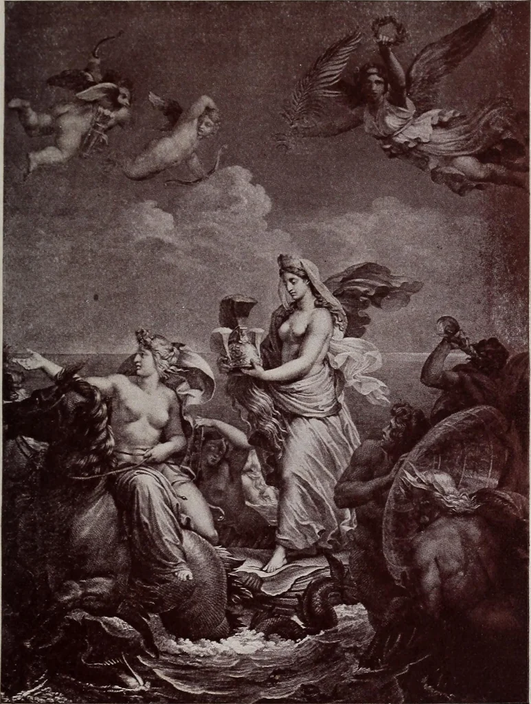 An illustration from Greek myths and their art;, 1907, leaf 117