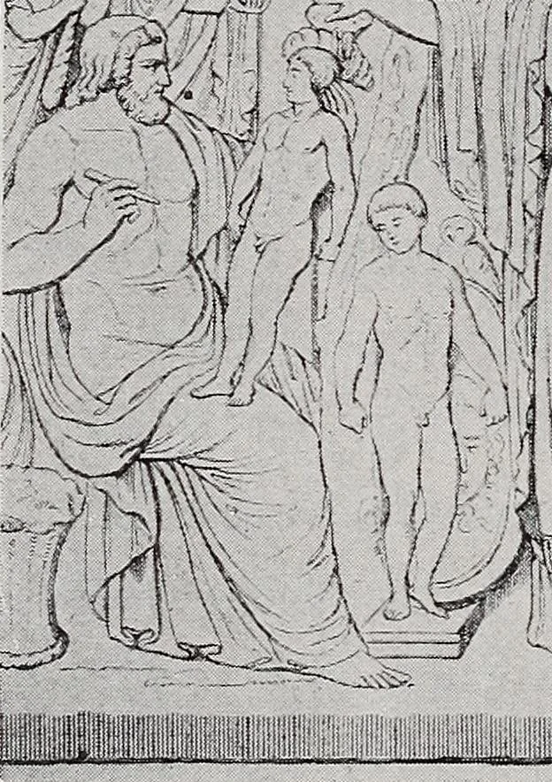 An illustration from Greek myths and their art;, 1907, leaf 62