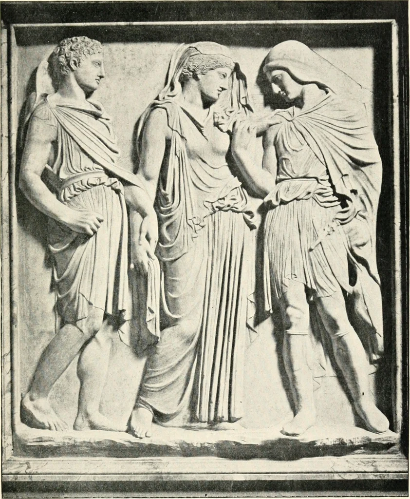 An illustration from Greek sculpture : a collection of sixteen pictures of Greek marbles, with introduction and interpretation, 1901, leaf 99
