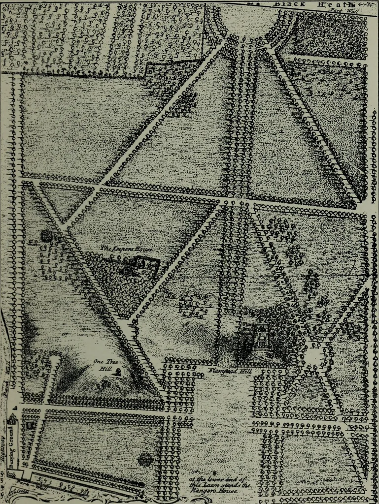 An illustration from Greenwich Park: its history and associations, 1902, leaf 79