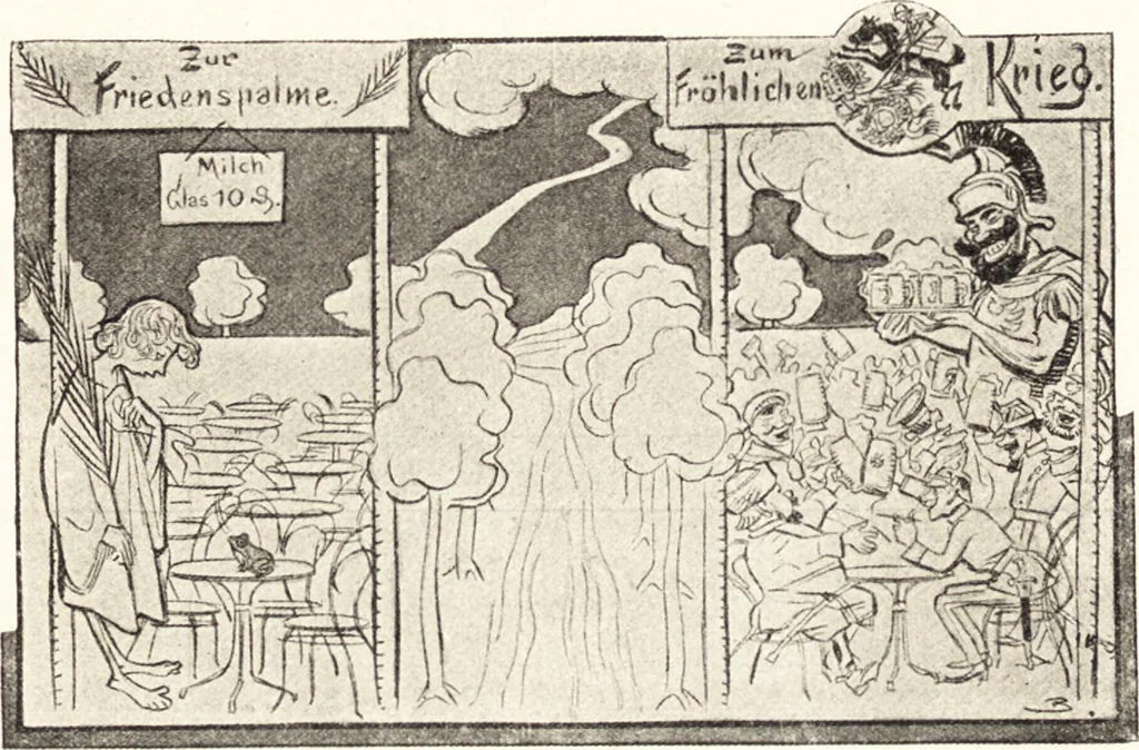 An illustration from "Zopf ab" : die chinesische Affaire im Lichte der europäischen Karikatur, 1900, leaf 8