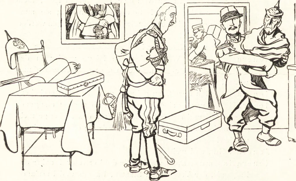 An illustration from "Zopf ab" : die chinesische Affaire im Lichte der europäischen Karikatur, 1900, leaf 85
