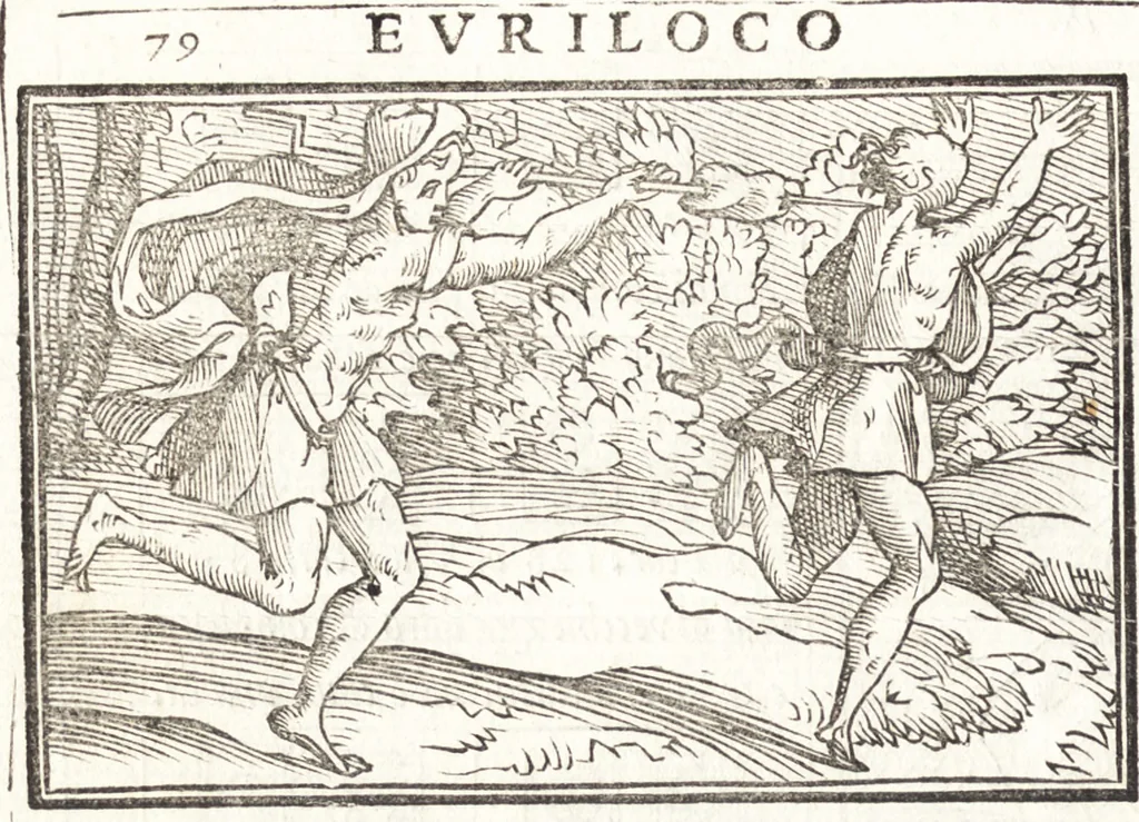 An illustration from Le ingeniose sorti, composte per Francesco Marcolini da Forli : intitulate Giardino di pensieri, 1550, leaf 105