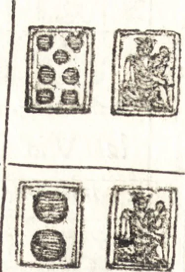 An illustration from Le ingeniose sorti, composte per Francesco Marcolini da Forli : intitulate Giardino di pensieri, 1550, leaf 105