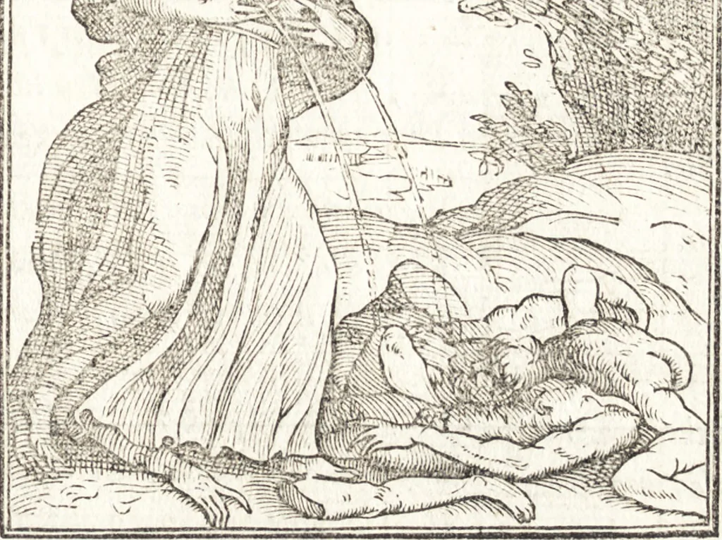 An illustration from Le ingeniose sorti, composte per Francesco Marcolini da Forli : intitulate Giardino di pensieri, 1550, leaf 124