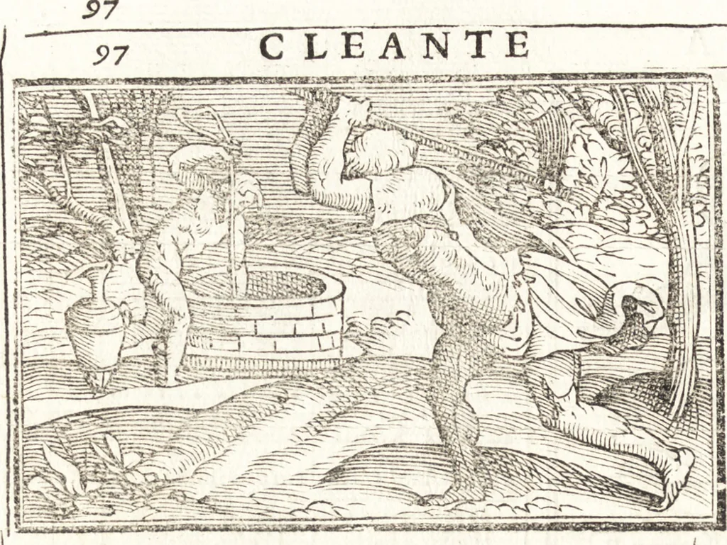 An illustration from Le ingeniose sorti, composte per Francesco Marcolini da Forli : intitulate Giardino di pensieri, 1550, leaf 129