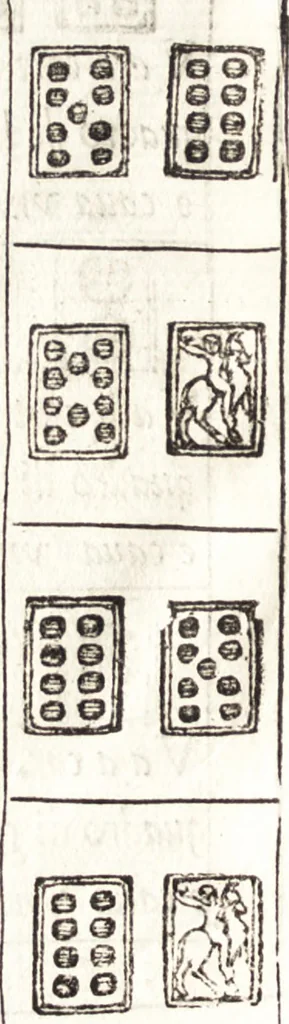 An illustration from Le ingeniose sorti, composte per Francesco Marcolini da Forli : intitulate Giardino di pensieri, 1550, leaf 13