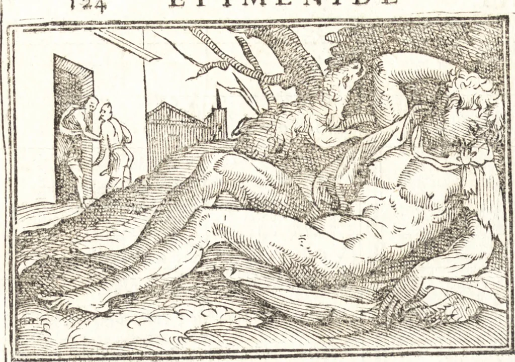 An illustration from Le ingeniose sorti, composte per Francesco Marcolini da Forli : intitulate Giardino di pensieri, 1550, leaf 165
