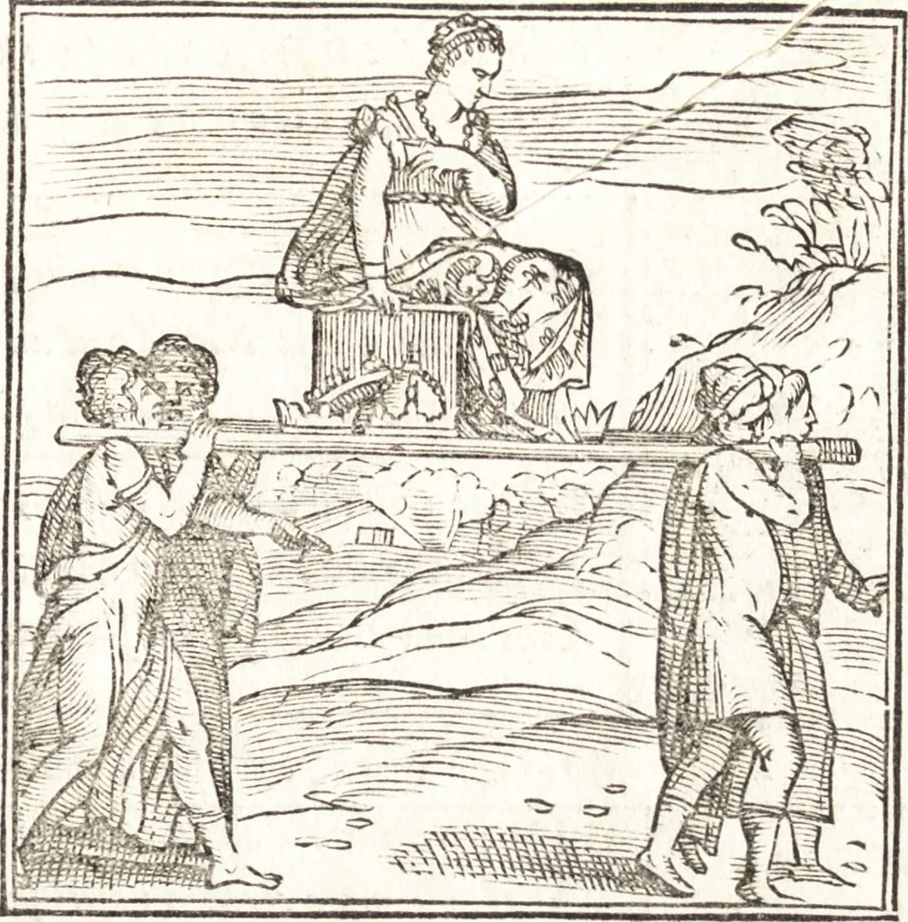 An illustration from Le ingeniose sorti, composte per Francesco Marcolini da Forli : intitulate Giardino di pensieri, 1550, leaf 172