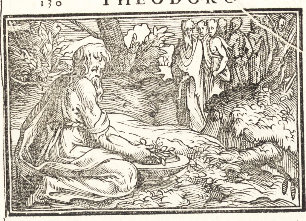 An illustration from Le ingeniose sorti, composte per Francesco Marcolini da Forli : intitulate Giardino di pensieri, 1550, leaf 173