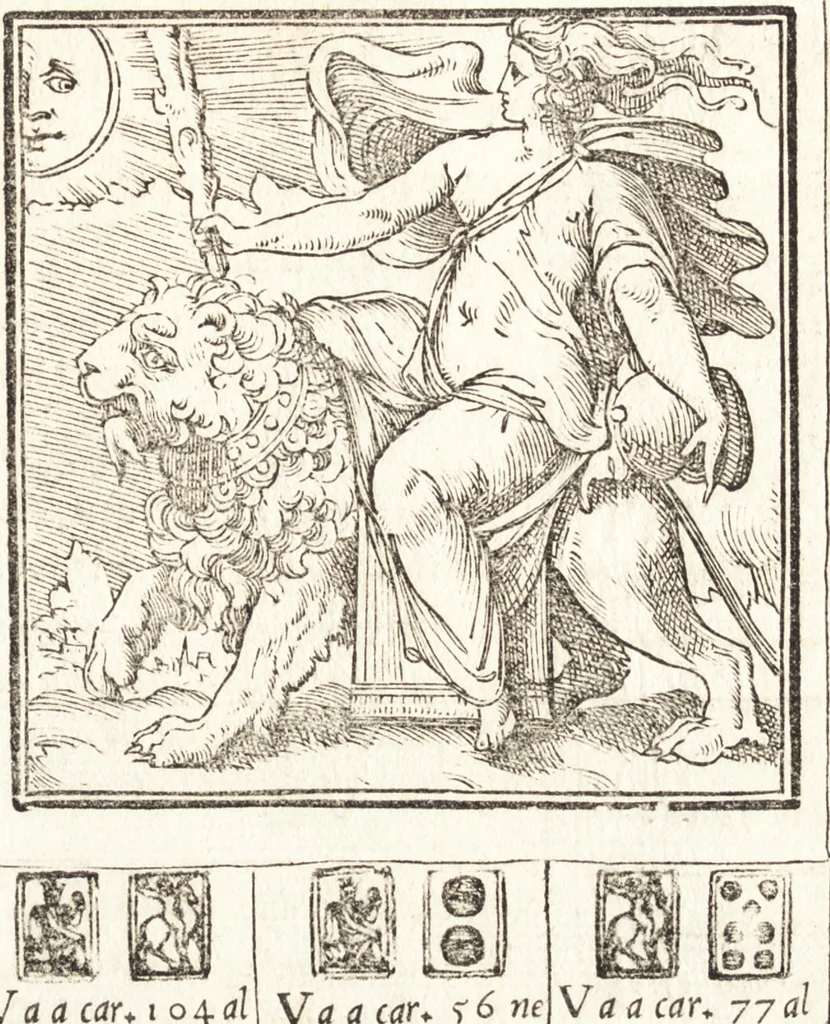 An illustration from Le ingeniose sorti, composte per Francesco Marcolini da Forli : intitulate Giardino di pensieri, 1550, leaf 176
