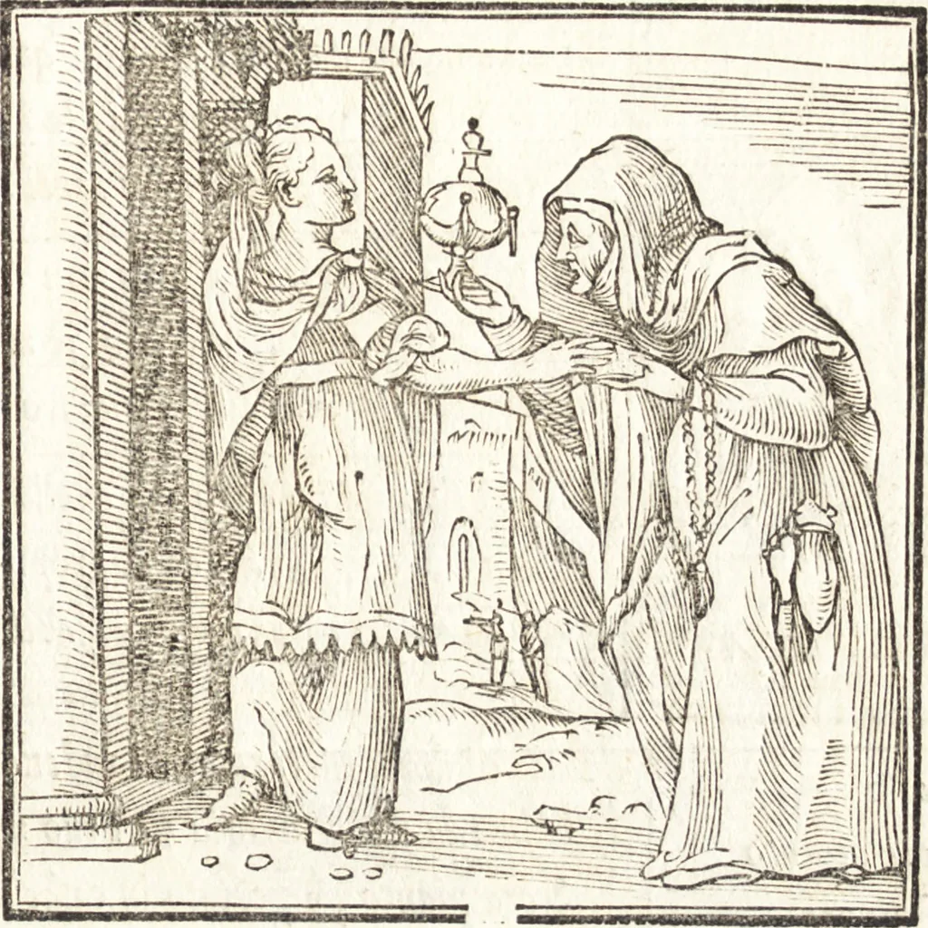 An illustration from Le ingeniose sorti, composte per Francesco Marcolini da Forli : intitulate Giardino di pensieri, 1550, leaf 180