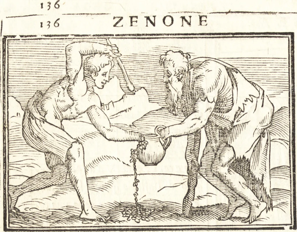 An illustration from Le ingeniose sorti, composte per Francesco Marcolini da Forli : intitulate Giardino di pensieri, 1550, leaf 181