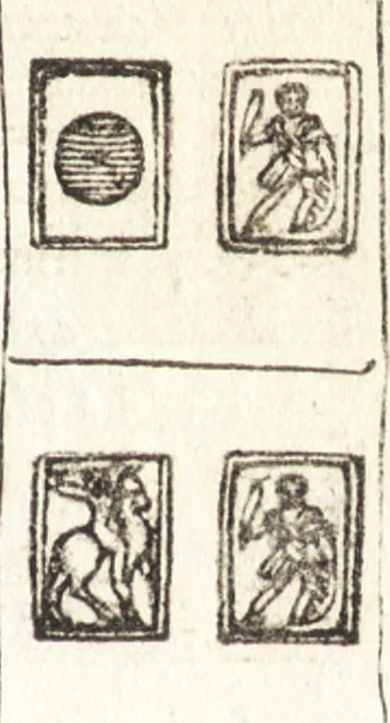 An illustration from Le ingeniose sorti, composte per Francesco Marcolini da Forli : intitulate Giardino di pensieri, 1550, leaf 190