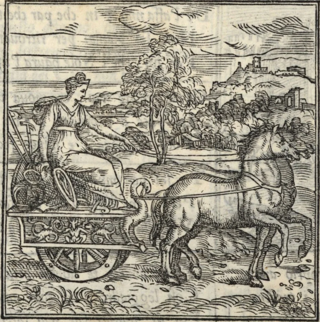 An illustration from Le ingeniose sorti, composte per Francesco Marcolini da Forli : intitulate Giardino di pensieri, 1550, leaf 20