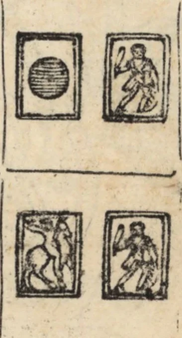 An illustration from Le ingeniose sorti, composte per Francesco Marcolini da Forli : intitulate Giardino di pensieri, 1550, leaf 212