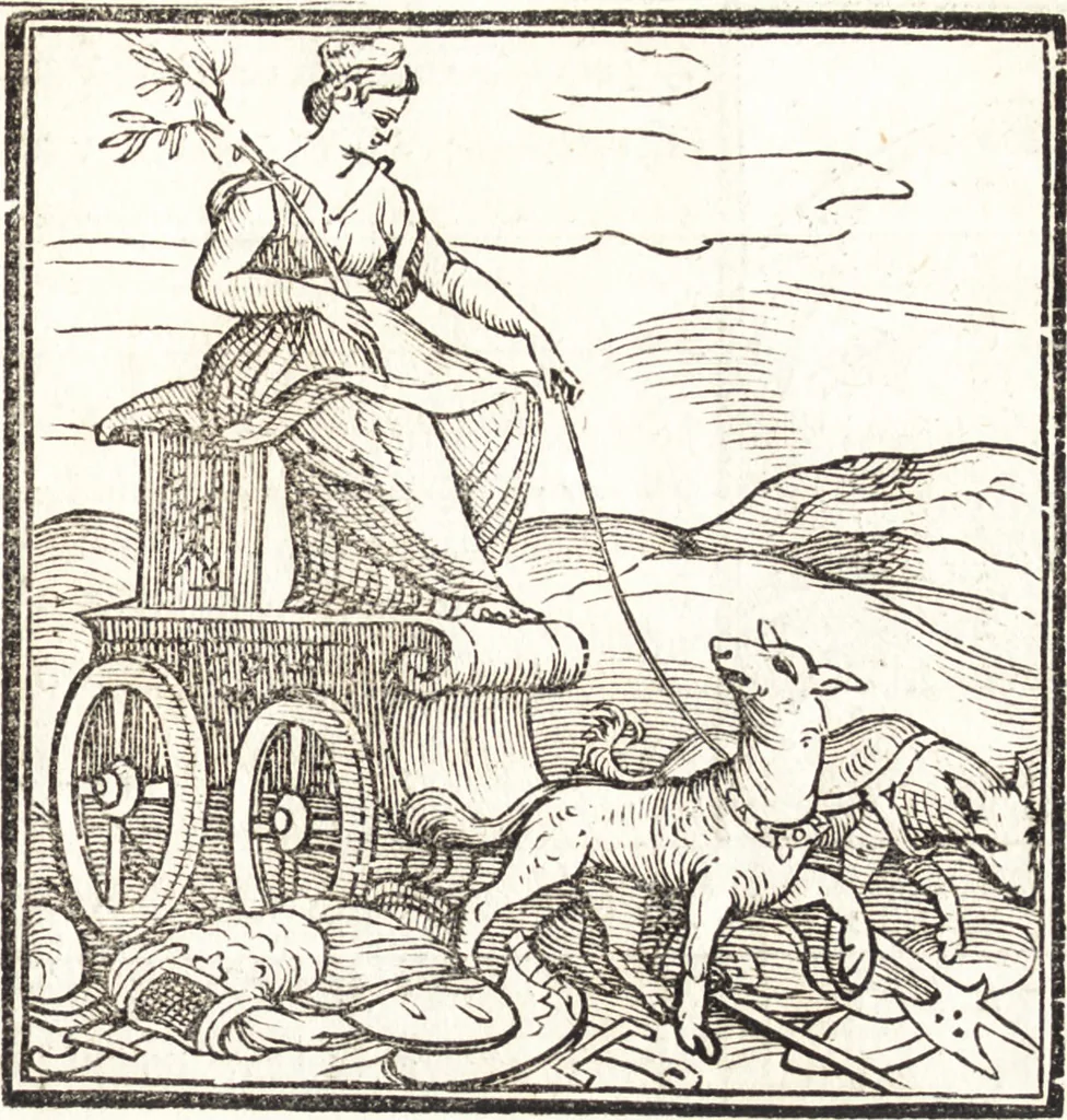 An illustration from Le ingeniose sorti, composte per Francesco Marcolini da Forli : intitulate Giardino di pensieri, 1550, leaf 32