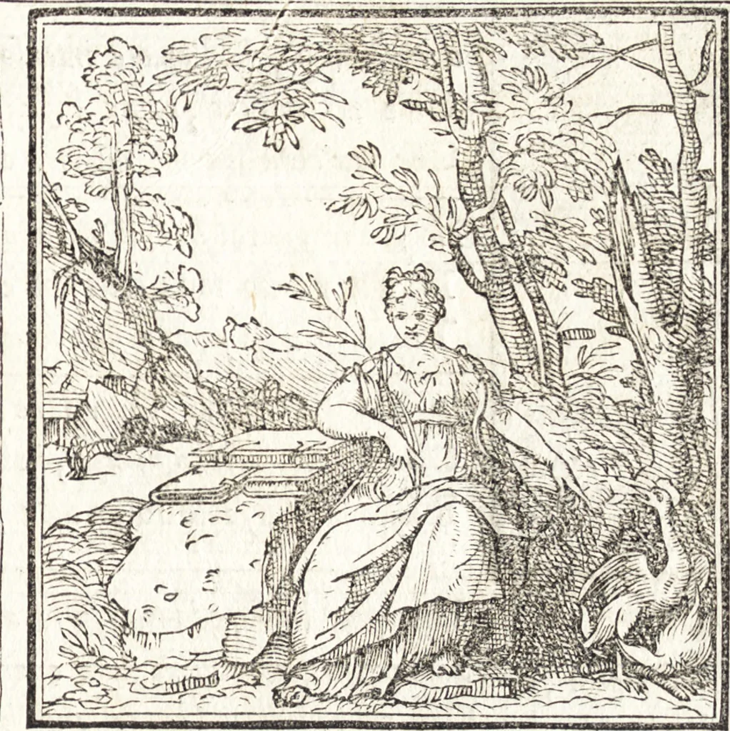An illustration from Le ingeniose sorti, composte per Francesco Marcolini da Forli : intitulate Giardino di pensieri, 1550, leaf 36