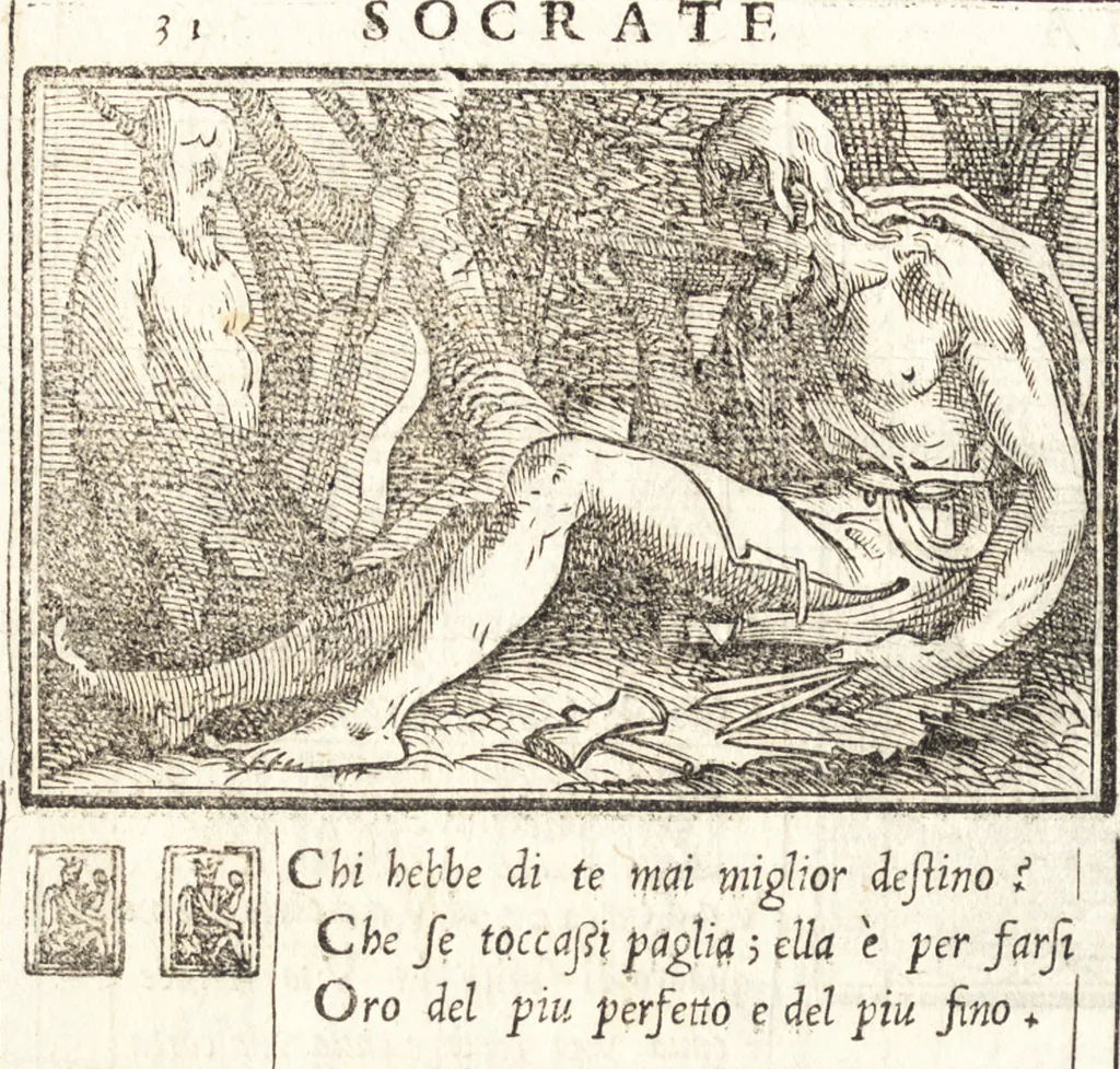 An illustration from Le ingeniose sorti, composte per Francesco Marcolini da Forli : intitulate Giardino di pensieri, 1550, leaf 41