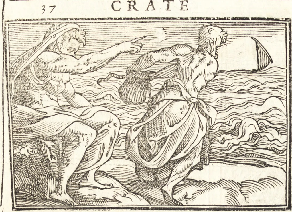 An illustration from Le ingeniose sorti, composte per Francesco Marcolini da Forli : intitulate Giardino di pensieri, 1550, leaf 49