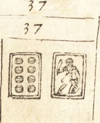 An illustration from Le ingeniose sorti, composte per Francesco Marcolini da Forli : intitulate Giardino di pensieri, 1550, leaf 50