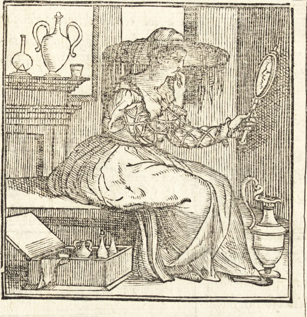 An illustration from Le ingeniose sorti, composte per Francesco Marcolini da Forli : intitulate Giardino di pensieri, 1550, leaf 52