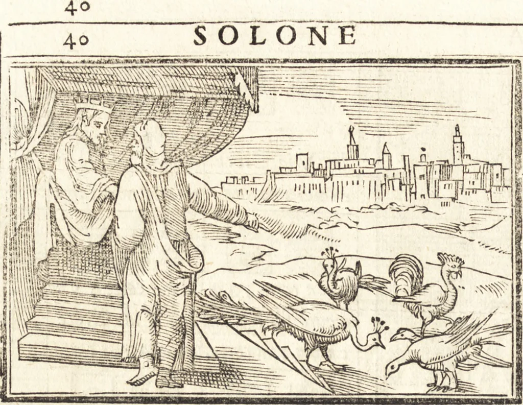 An illustration from Le ingeniose sorti, composte per Francesco Marcolini da Forli : intitulate Giardino di pensieri, 1550, leaf 53