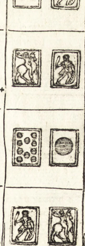 An illustration from Le ingeniose sorti, composte per Francesco Marcolini da Forli : intitulate Giardino di pensieri, 1550, leaf 54