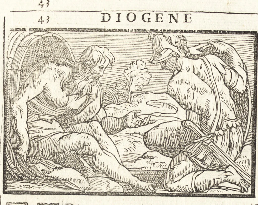 An illustration from Le ingeniose sorti, composte per Francesco Marcolini da Forli : intitulate Giardino di pensieri, 1550, leaf 57