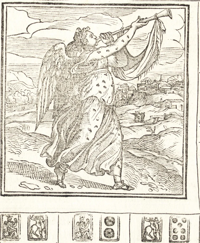 An illustration from Le ingeniose sorti, composte per Francesco Marcolini da Forli : intitulate Giardino di pensieri, 1550, leaf 60
