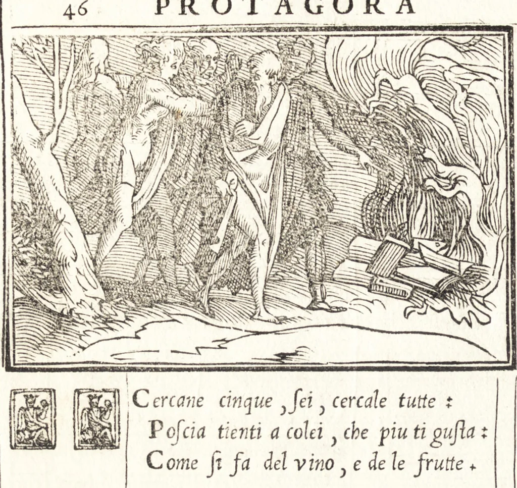 An illustration from Le ingeniose sorti, composte per Francesco Marcolini da Forli : intitulate Giardino di pensieri, 1550, leaf 61