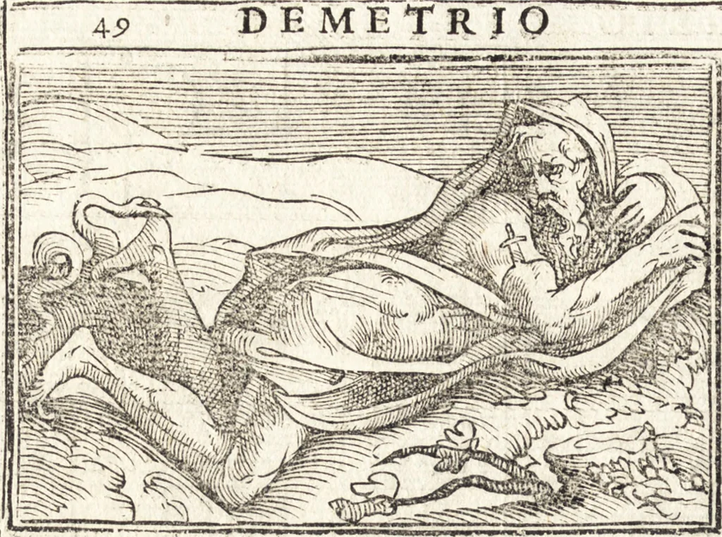 An illustration from Le ingeniose sorti, composte per Francesco Marcolini da Forli : intitulate Giardino di pensieri, 1550, leaf 65