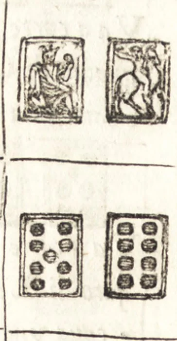 An illustration from Le ingeniose sorti, composte per Francesco Marcolini da Forli : intitulate Giardino di pensieri, 1550, leaf 73