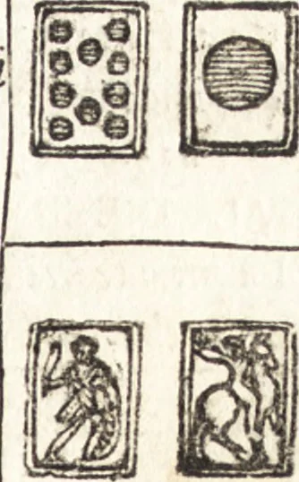 An illustration from Le ingeniose sorti, composte per Francesco Marcolini da Forli : intitulate Giardino di pensieri, 1550, leaf 74