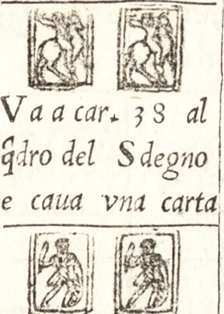 An illustration from Le ingeniose sorti, composte per Francesco Marcolini da Forli : intitulate Giardino di pensieri, 1550, leaf 88