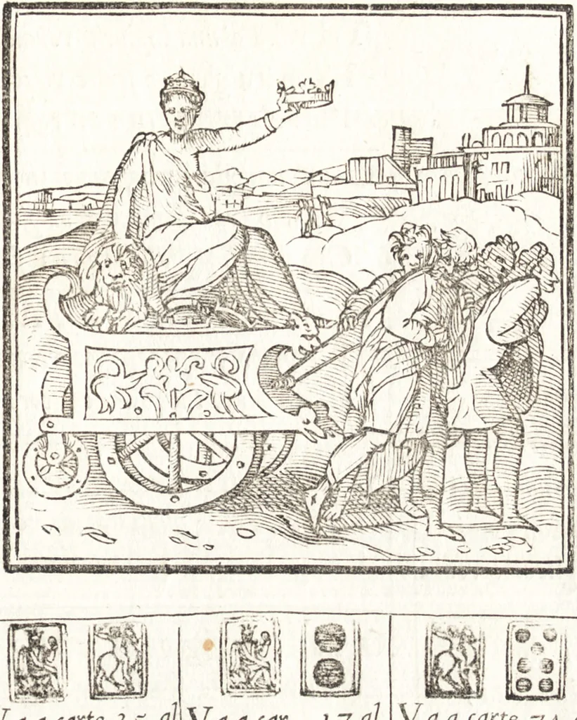 An illustration from Le ingeniose sorti, composte per Francesco Marcolini da Forli : intitulate Giardino di pensieri, 1550, leaf 96