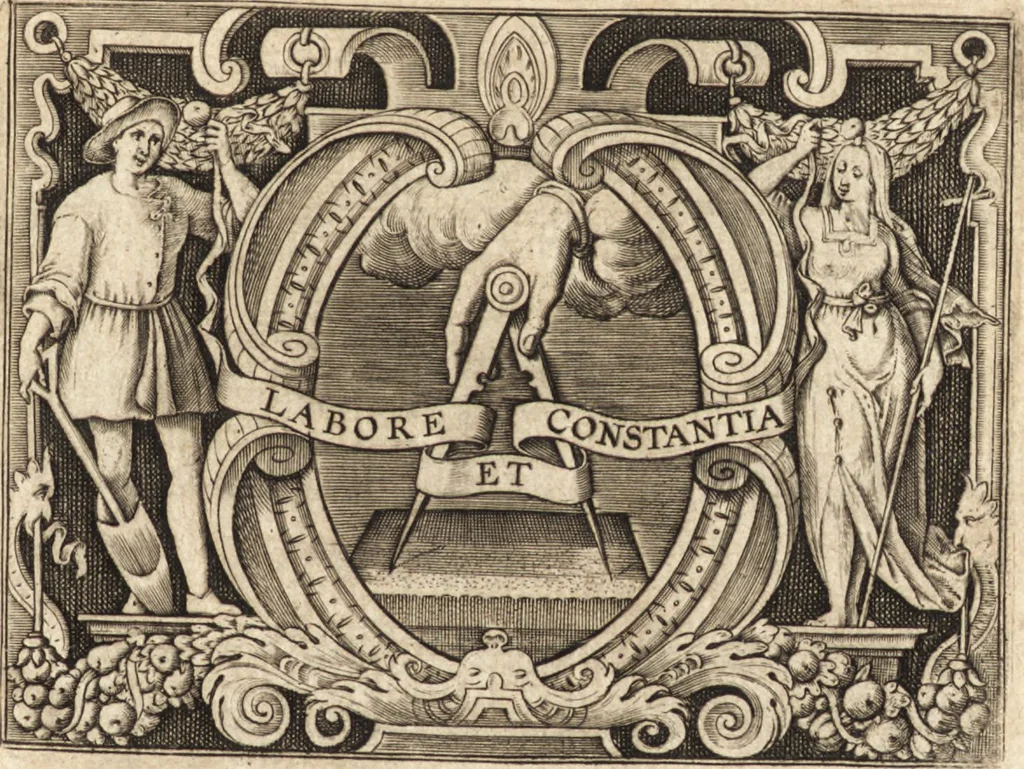 An illustration from Ivsti LipsI Epistolarvm selectarvm centvria prima-[qvinta] miscellanea, 1605, leaf 6