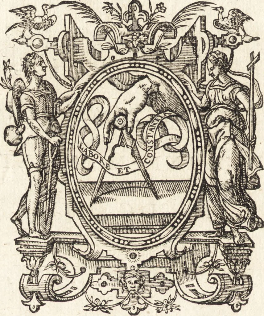 An illustration from Ivsti LipsI dissertativncvla apvd principes : item C. PlinI Panegyricvs liber Traiano dictvs, 1604, leaf 179