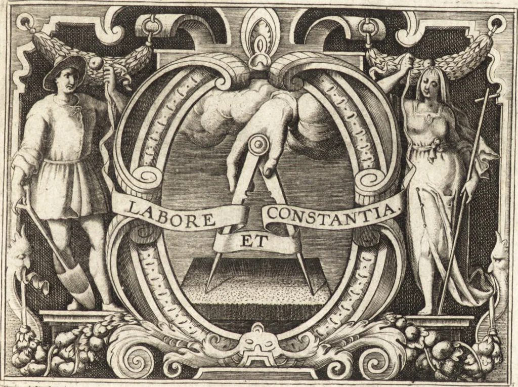 An illustration from Ivsti LipsI dissertativncvla apvd principes : item C. PlinI Panegyricvs liber Traiano dictvs, 1604, leaf 18